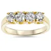 Pompeii3 1ct Diamond Yellow Gold Curve Wedding Ring Enhancer In Silver