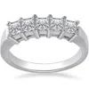 Pompeii3 1ct Princess Cut Natural Diamond Wedding Anniversary Ring In Silver