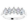 Pompeii3 1ct Five Stone Marquise Diamond Wedding Ring In 14k White Or Yellow Gold In Multi