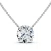 Pompeii3 1ct Floating Solitaire Diamond Pendant 14k Gold Women's 18" Necklace Lab Grown
