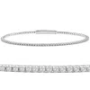 Pompeii3 1ct F/vs Diamond Flexible Oval Bangle Women's Bracelet 14k White Gold Lab Grown In Metallic