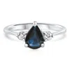 Pompeii3 1ct Genuine Blue Sapphire & Diamond Engagement Anniversary Ring 10k Gold In Multi
