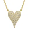 Pompeii3 1ct Heart Shape Natural Diamond Pave Pendant In White Or Yellow Gold Necklace In Silver
