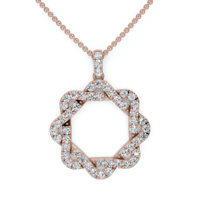 Pompeii3 1ct Intertwined Circle Diamond Pendant Women's Gold Necklace Lab Grown In Multi