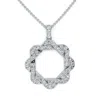 Pompeii3 1ct Intertwined Circle Diamond Pendant Women's Gold Necklace Lab Grown In White