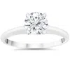 Pompeii3 1ct Lab Grown Diamond Solitaire Engagement Ring White Gold In Silver