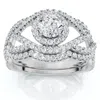 Pompeii3 1ct Luxe Diamond Engagement Wedding Ring Set 14k Gold Or Platinum Lab Grown In Metallic