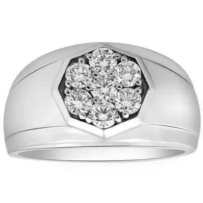 Pompeii3 1ct Men's 7 Stone Diamond Ring In 14k Gold Lab Grown In Multi