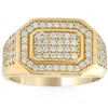 Pompeii3 1ct Men's Diamond Ring 10k Yellow Gold In Multi