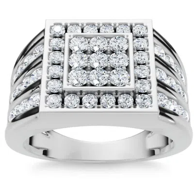 Pompeii3 1ct Men's Diamond Ring In 14k Gold Lab Grown In Silver
