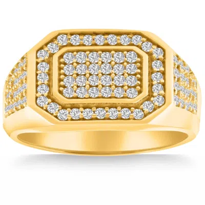 Pompeii3 1ct Men's Diamond Ring In 14k Gold Lab Grown In Multi