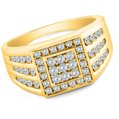Pompeii3 1ct Men's Diamond Ring In 14k Gold Lab Grown In Multi