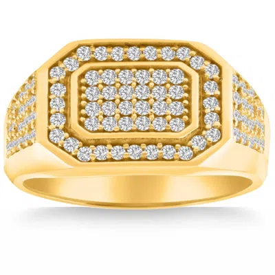 Pompeii3 1ct Men's Diamond Ring In 14k Gold Lab Grown In Silver