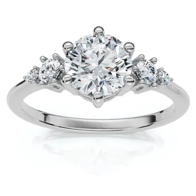 Pompeii3 1ct Paraiba Diamond Engagement Ring 14k Gold Or Platinum Lab Grown Ef/vs In Metallic