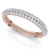 Pompeii3 1ct Pave Diamond Eternity Ring 14k Gold Lab Grown In Multi