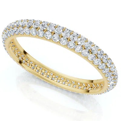 Pompeii3 1ct Pave Diamond Eternity Ring 14k Gold Lab Grown In Silver