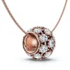 Pompeii3 1ct Pave Puff Slide Diamond Pendant Women's Necklace 18" Lab Grown Gold In Multi