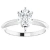 Pompeii3 1ct Pear Moissanite Solitaire Engagement Ring 14k White Yellow Or Rose Gold In Silver