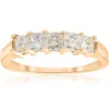 Pompeii3 1ct Princess Cut Diamond Anniversary 14k Gold Ring In Multi