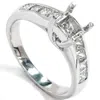 Pompeii3 1ct Princess Cut Diamond Cathedral Engagement Ring Setting In Multi