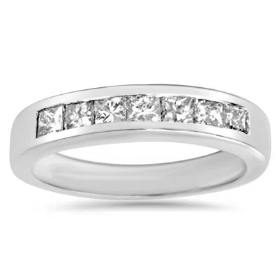 Pompeii3 1ct Princess Cut Diamond Wedding Anniversary Ring 14k White Gold In Multi