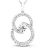 Pompeii3 1ct T. W. Circled By Love Diamond Pendant 10k White Gold Women's Necklace In Multi