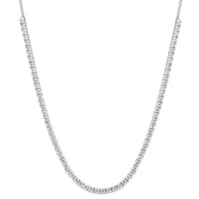 Pompeii3 1ct T. W. Diamond Tennis Necklace 14k White Gold 16" In Multi