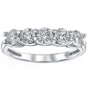 Pompeii3 1ct T. W. Five Stone Diamond Wedding Ring 14k White Or Yellow Gold Lab Grown In Multi