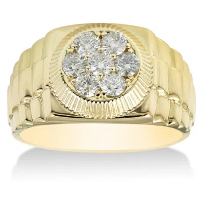 Pompeii3 1ct Tdw Men's Diamond Ring 14k Yellow Gold In Multi