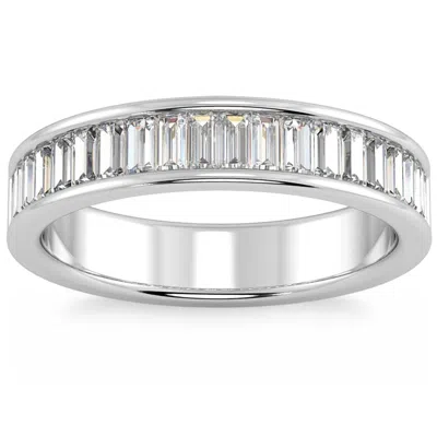 Pompeii3 1ct Tw Baguette Diamond Channel Set Wedding Ring 14k Gold Lab Grown In Multi