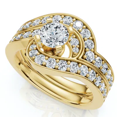 Pompeii3 1ct Tw Diamond Engagement Wedding Ring Set 14k Or Platinum Gold Lab Grown In Silver