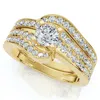 Pompeii3 1ct Tw Diamond Engagement Wedding Ring Set Lab Grown In Silver