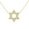 Pompeii3 1ct Tw Diamond Jewish Star Pendant 14k Gold Lab Grown Necklace 1" Tall In Silver