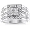 Pompeii3 1ct Tw Diamond Men's Anniversary Wedding Ring High Polished Band 10k White Gold In White