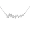 Pompeii3 1ct Tw Diamond Mixed Fancy Shape Designer Necklace 14k Gold Lab Grown Pendant In Silver