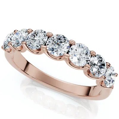 Pompeii3 1ct Tw Diamond U Prong 7-stone Wedding Ring 14k Gold Or Platinum Lab Grown In Multi