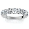 Pompeii3 1ct Tw Diamond U Prong 7-stone Wedding Ring 14k Gold Or Platinum Lab Grown In Silver
