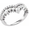 Pompeii3 1ct Tw Diamond Wedding Contour Curved Ring Women's Anniversary Lab Grown Band In Multi