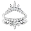 Pompeii3 1ct Tw Diamond Wedding Guard Band Insert Engagement Ring 14k Gold Lab Grown In Multi