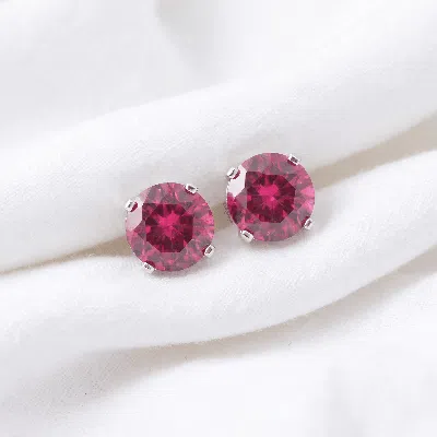 Pompeii3 1ct Tw Ruby Studs In 14k White Or Yellow Gold In Pink
