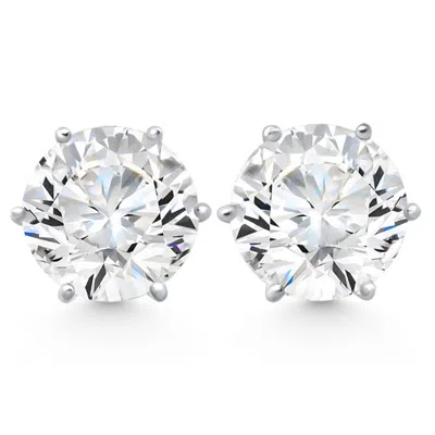 Pompeii3 1ct Tw Sylvie Round Diamond Studs 14k Gold Lab Grown In Multi
