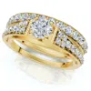 Pompeii3 1ct Tw Vintage Engagement Wedding Ring Set Lab Grown 14k Gold In Multi