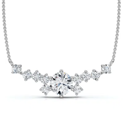 Pompeii3 1ct Twilight Diamond Necklace 14k Gold Lab Grown Ef/vs In Metallic