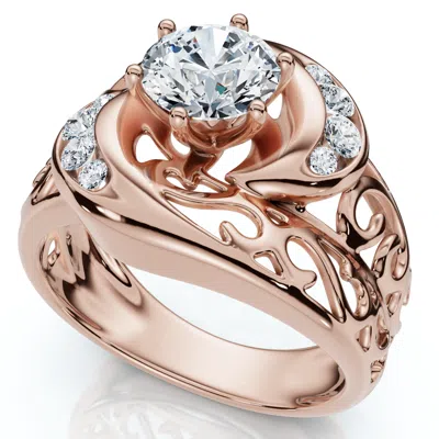 Pompeii3 1ct Whirlpool Diamond Engagement Ring 14k Gold Lab Grown