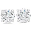 Pompeii3 2 1/2 Ct Round Diamond Screw Back Studs In 14k White Gold Enhanced In Multi