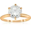 Pompeii3 2 1/2 Ct Round Solitaire Diamond Engagement Ring 14k Yellow Gold Enhanced In Multi