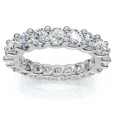 Pompeii3 2 1/2ct Diamond U Prong Eternity Ring In 14k Gold Or Platinum Lab Grown In Metallic