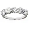 Pompeii3 2 1/2ct Five Stone Lab Grown Diamond Wedding Ring 14k White Gold In Silver
