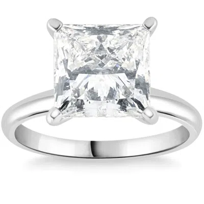 Pompeii3 2 1/2ct Princess Cut Solitaire Diamond Engagement Ring 14k White Gold Lab Grown In Multi