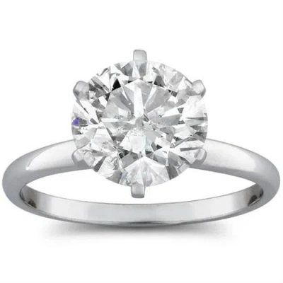 Pompeii3 2 1/2ct Round Diamond Solitaire Engagement Ring 14k White Gold